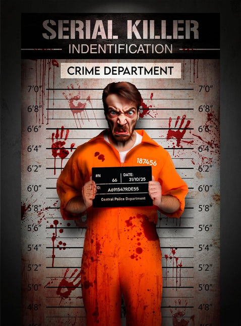 Halloween Deurposter Serial Killer 2m van Fiestas Guirca koop je bij Partywinkel