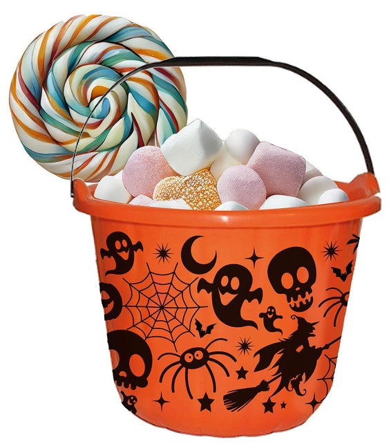 Halloween Emmer Oranje 18cm van Fiestas Guirca koop je bij Partywinkel