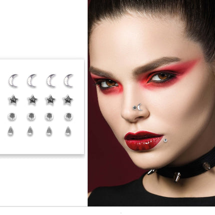 Halloween Gezicht Stickers Zilver van Fiestas Guirca koop je bij Partywinkel