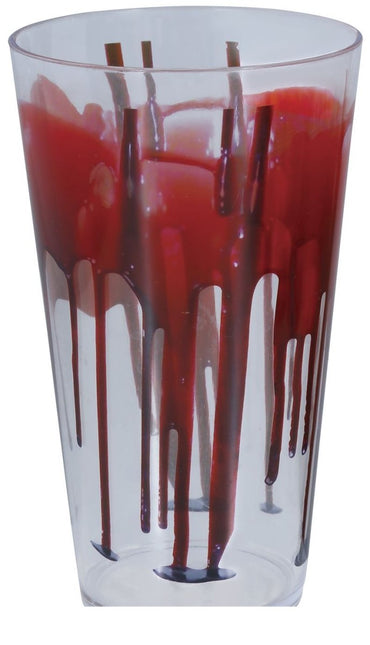 Halloween Glas Met Bloed 15cm van Fiestas Guirca koop je bij Partywinkel