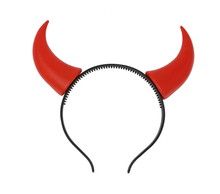Halloween Haarband Duivelhoorntjes Rood van Fiestas Guirca koop je bij Partywinkel