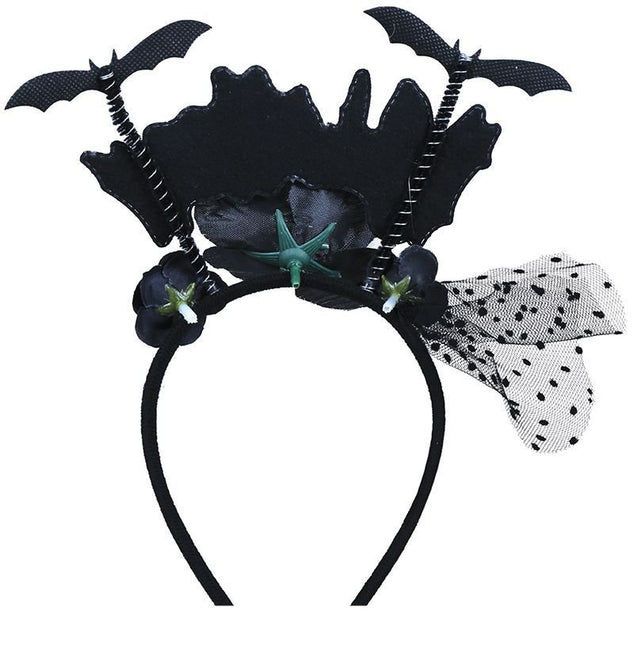 Halloween Haarband Halloween Vleermuizen En Bloem van Fiestas Guirca koop je bij Partywinkel
