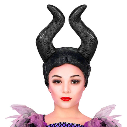 Halloween Haarband Malevizia Met Hoorn van Widmann koop je bij Partywinkel