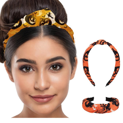 Halloween Haarband Oranje Pompoenen van Fiestas Guirca koop je bij Partywinkel