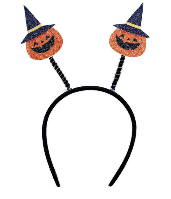Halloween Haarband Pompoenen Met Hoed van Fiestas Guirca koop je bij Partywinkel