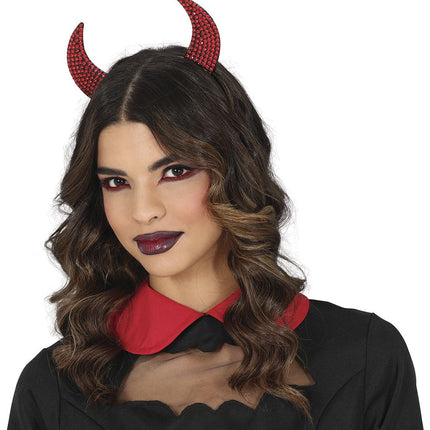 Halloween Haarband Rood Duivel van Fiestas Guirca koop je bij Partywinkel