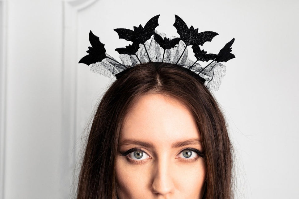 Halloween Haarband Vleermuizen 22cm van Partydeco koop je bij Partywinkel