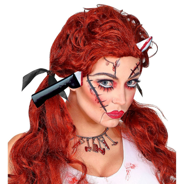 Halloween Haarband Zilver Mes van Widmann koop je bij Partywinkel