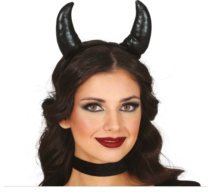 Halloween Haarband Zwart Demon van Fiestas Guirca koop je bij Partywinkel