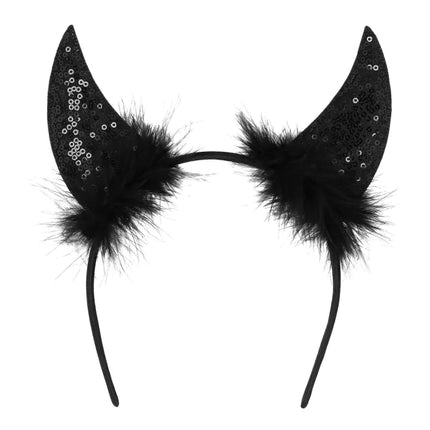 Halloween Haarband Zwart Duivel van Boland koop je bij Partywinkel