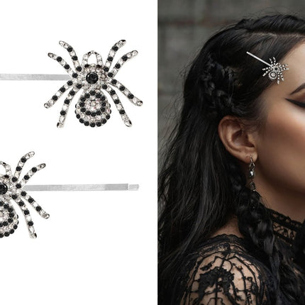 Halloween Haarspeldjes Spin 7,5cm 2st van Fiestas Guirca koop je bij Partywinkel