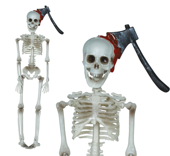 Halloween Hangdecoratie Skelet Met Bijl 40cm van Fiestas Guirca koop je bij Partywinkel