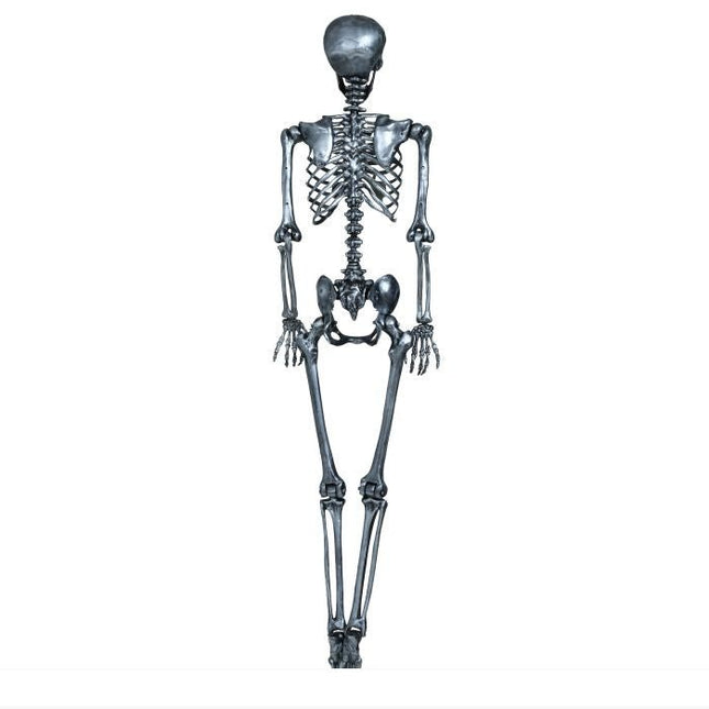 Halloween Hangdecoratie Zilver Skelet 1,6m van Fiestas Guirca koop je bij Partywinkel