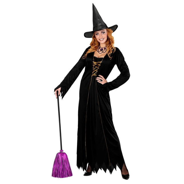 Halloween Heksenbezem Paars 92cm van Widmann koop je bij Partywinkel