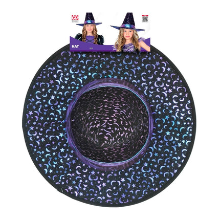 Halloween Heksenhoed Kind Sterren En Maan van Widmann koop je bij Partywinkel