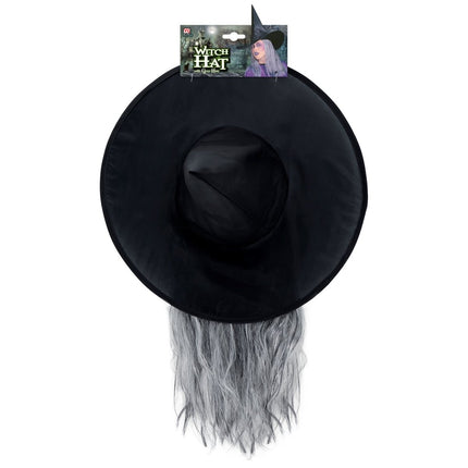 Halloween Heksenhoed Met Haar van Widmann koop je bij Partywinkel