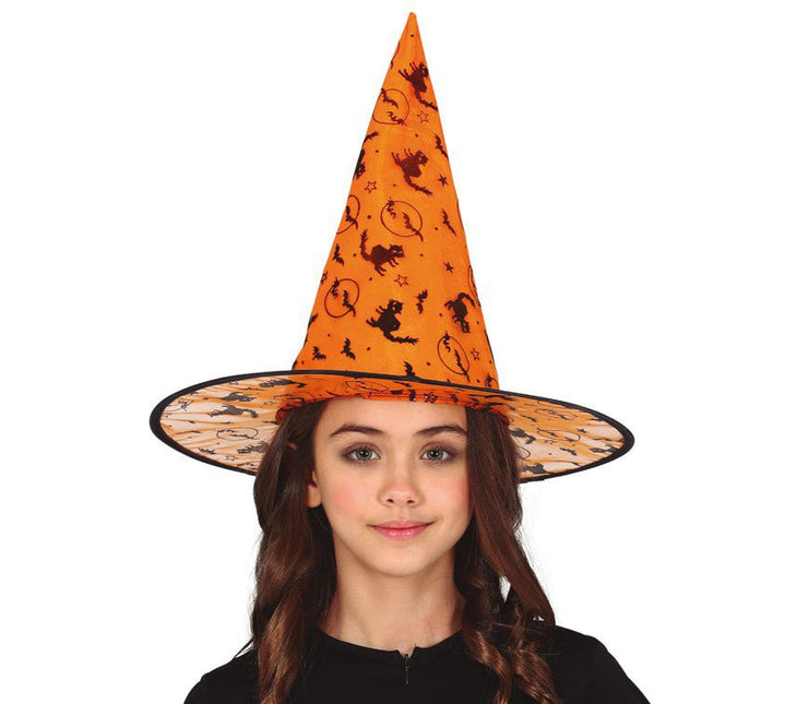 Halloween Heksenhoed Oranje Kind van Fiestas Guirca koop je bij Partywinkel
