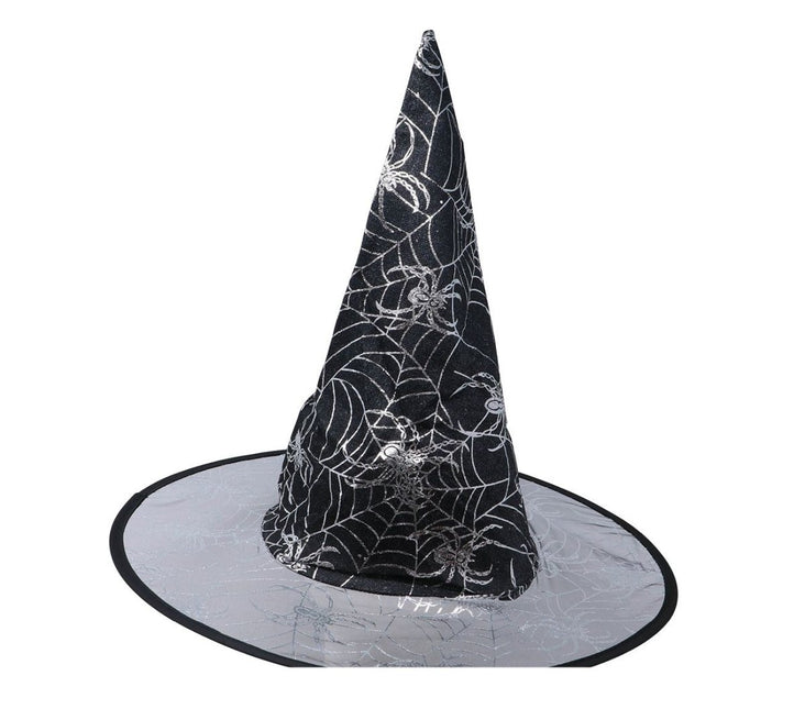 Halloween Heksenhoed Spinnenweb Zwart van Fiestas Guirca koop je bij Partywinkel