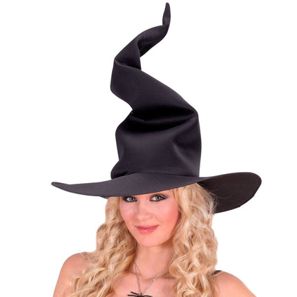Halloween Heksenhoed Zwart Gekreukeld van Widmann koop je bij Partywinkel