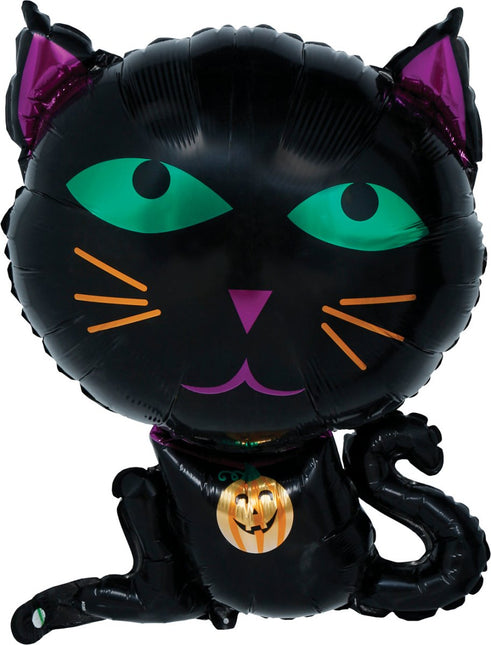 Halloween Helium Ballon Kat Leeg 60cm van Fiestas Guirca koop je bij Partywinkel