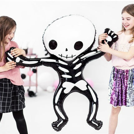 Halloween Helium Ballon Skelet 1m van Partydeco koop je bij Partywinkel