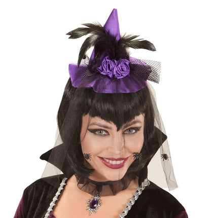 Halloween Hoed Paars Heks Mini van Widmann koop je bij Partywinkel
