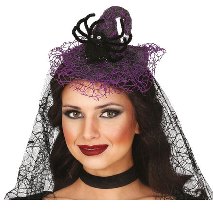 Halloween Hoofdband Heks Met Sluier van Fiestas Guirca koop je bij Partywinkel