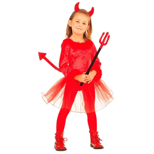 Halloween Jurk Rood Kind Duiveltje van Widmann koop je bij Partywinkel