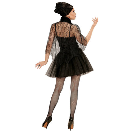 Halloween Jurk Rood Zwart Dames Vamoier Kort van Widmann koop je bij Partywinkel