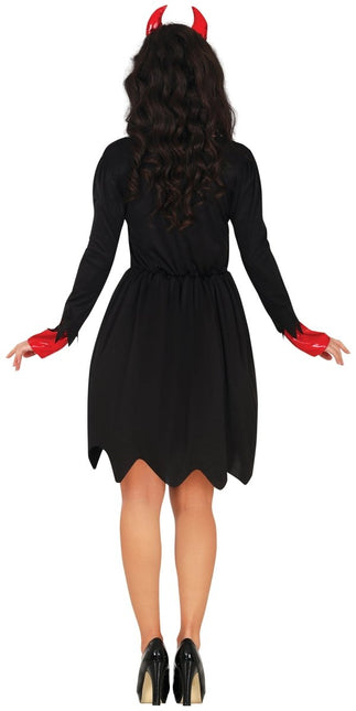 Halloween Jurk Zwart Rood Dames Duivel van Fiestas Guirca koop je bij Partywinkel