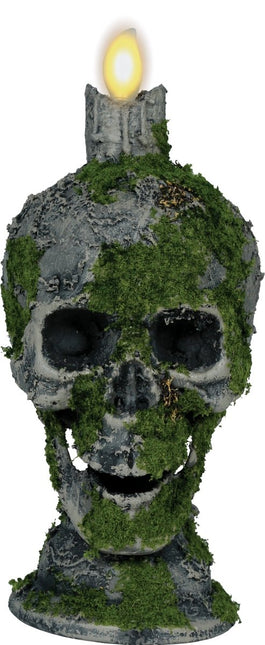 Halloween Kandelaar Doodshoofd Met Kaars 35cm van Fiestas Guirca koop je bij Partywinkel