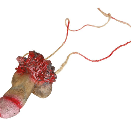 Halloween Ketting Afgehakte Piemel 12cm van Fiestas Guirca koop je bij Partywinkel