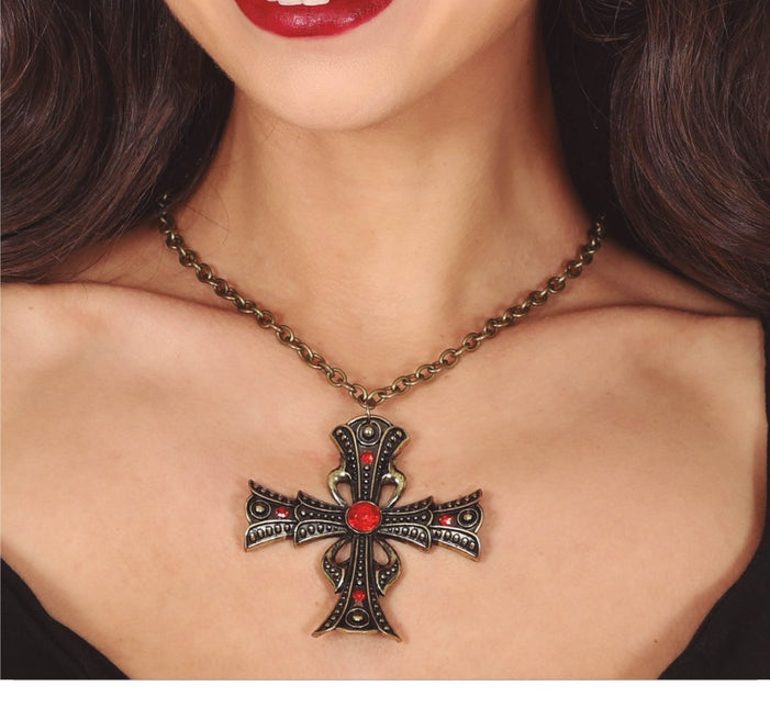 Halloween Ketting Kruis 6cm van Fiestas Guirca koop je bij Partywinkel