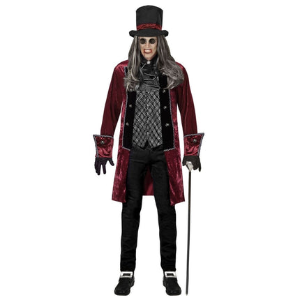 Halloween Kostuum Bordeaux Rood Heren Vampier van Widmann koop je bij Partywinkel