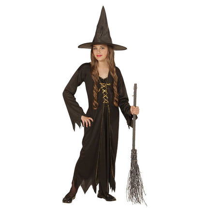 Halloween Kostuum Bruin Kind Heks van Widmann koop je bij Partywinkel