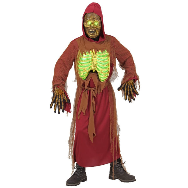 Halloween Kostuum Groen Kind Zombie Skelet van Widmann koop je bij Partywinkel