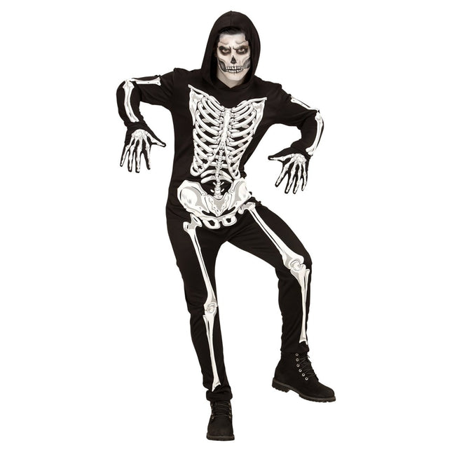 Halloween Kostuum Heren Skelet Glow In The Dark van Widmann koop je bij Partywinkel