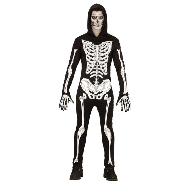 Halloween Kostuum Heren Skelet Glow In The Dark van Widmann koop je bij Partywinkel