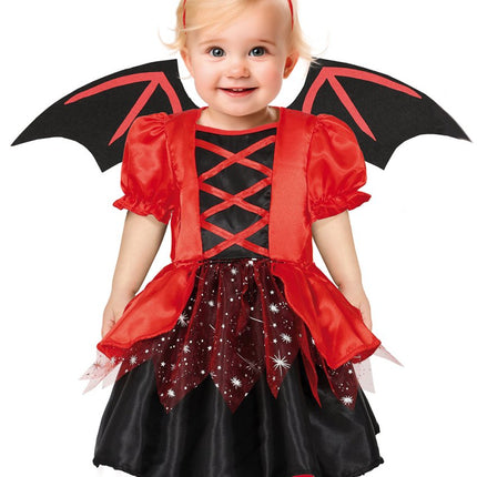 Halloween Kostuum Rood Zwart Baby Duivel van Fiestas Guirca koop je bij Partywinkel