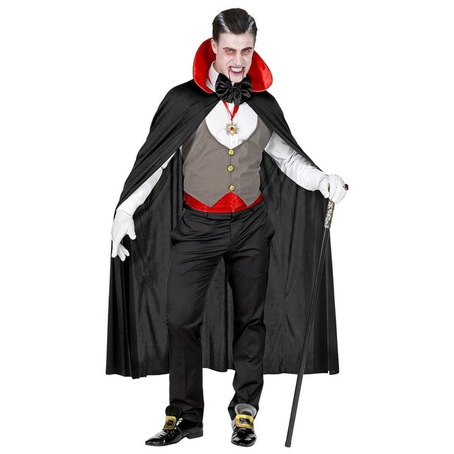 Halloween Kostuum Rood Zwart Heren Vampier van Widmann koop je bij Partywinkel
