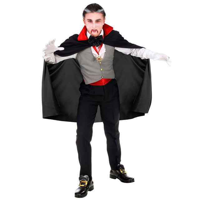 Halloween Kostuum Rood Zwart Jongen Vampier van Widmann koop je bij Partywinkel