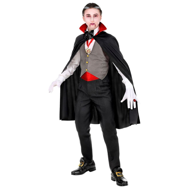 Halloween Kostuum Rood Zwart Jongen Vampier van Widmann koop je bij Partywinkel