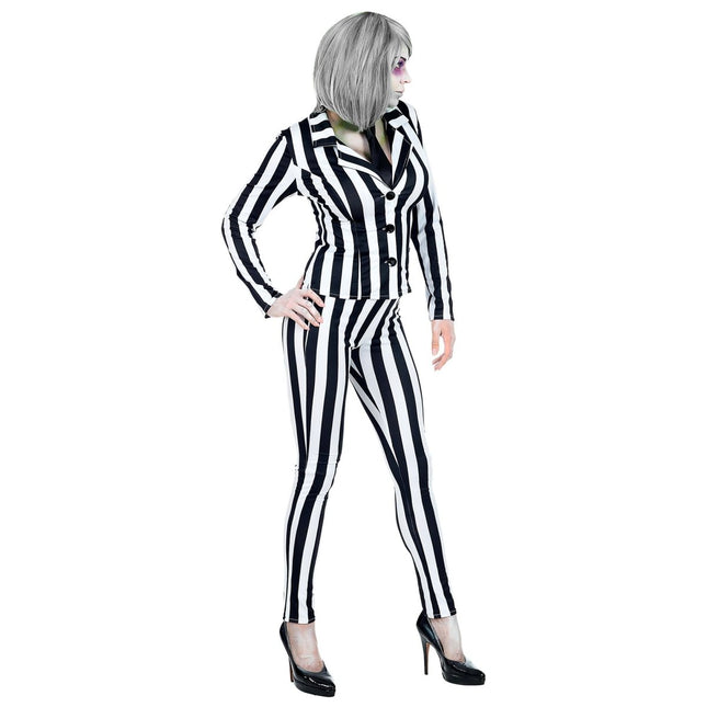 Halloween Kostuum Wit Zwart Dames Geest van Widmann koop je bij Partywinkel