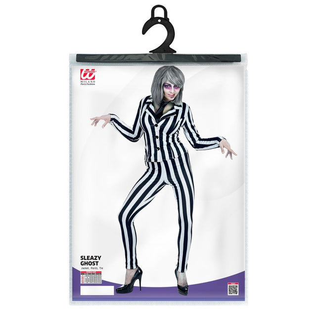 Halloween Kostuum Wit Zwart Dames Geest van Widmann koop je bij Partywinkel