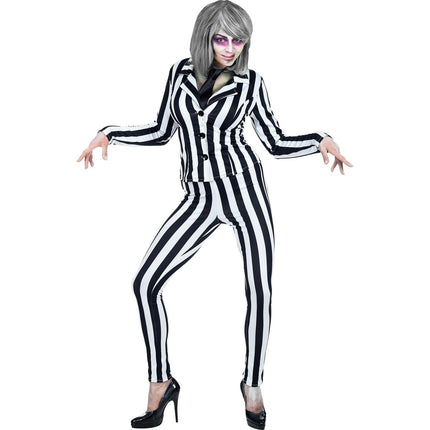 Halloween Kostuum Wit Zwart Dames Geest van Widmann koop je bij Partywinkel