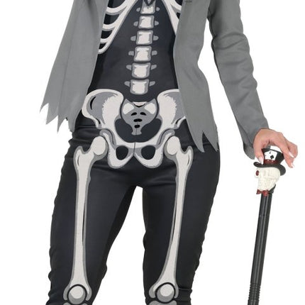 Halloween Kostuum Zwart Wit Dames Skelet van Fiestas Guirca koop je bij Partywinkel