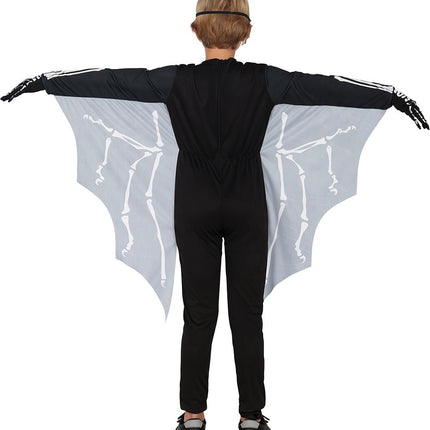 Halloween Kostuum Zwart Wit Kind Vleermuis Skelet van Fiestas Guirca koop je bij Partywinkel