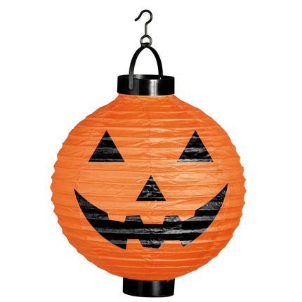 Halloween Lantaarn Oranje Pompoen 20cm van Widmann koop je bij Partywinkel