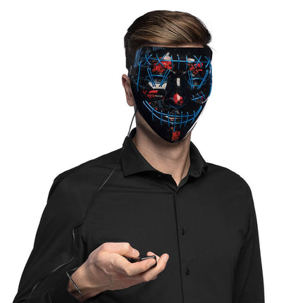 Halloween Led - Masker Killer Smile Blauw van Boland koop je bij Partywinkel