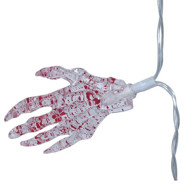 Halloween Lichtslinger LED Skelet Hand 1,15m van Fiestas Guirca koop je bij Partywinkel